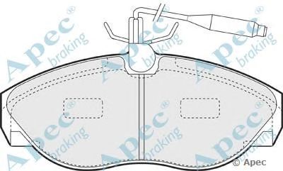 APEC BRAKING pad867 -  Комплект тормозных колодок, дисковый тормоз